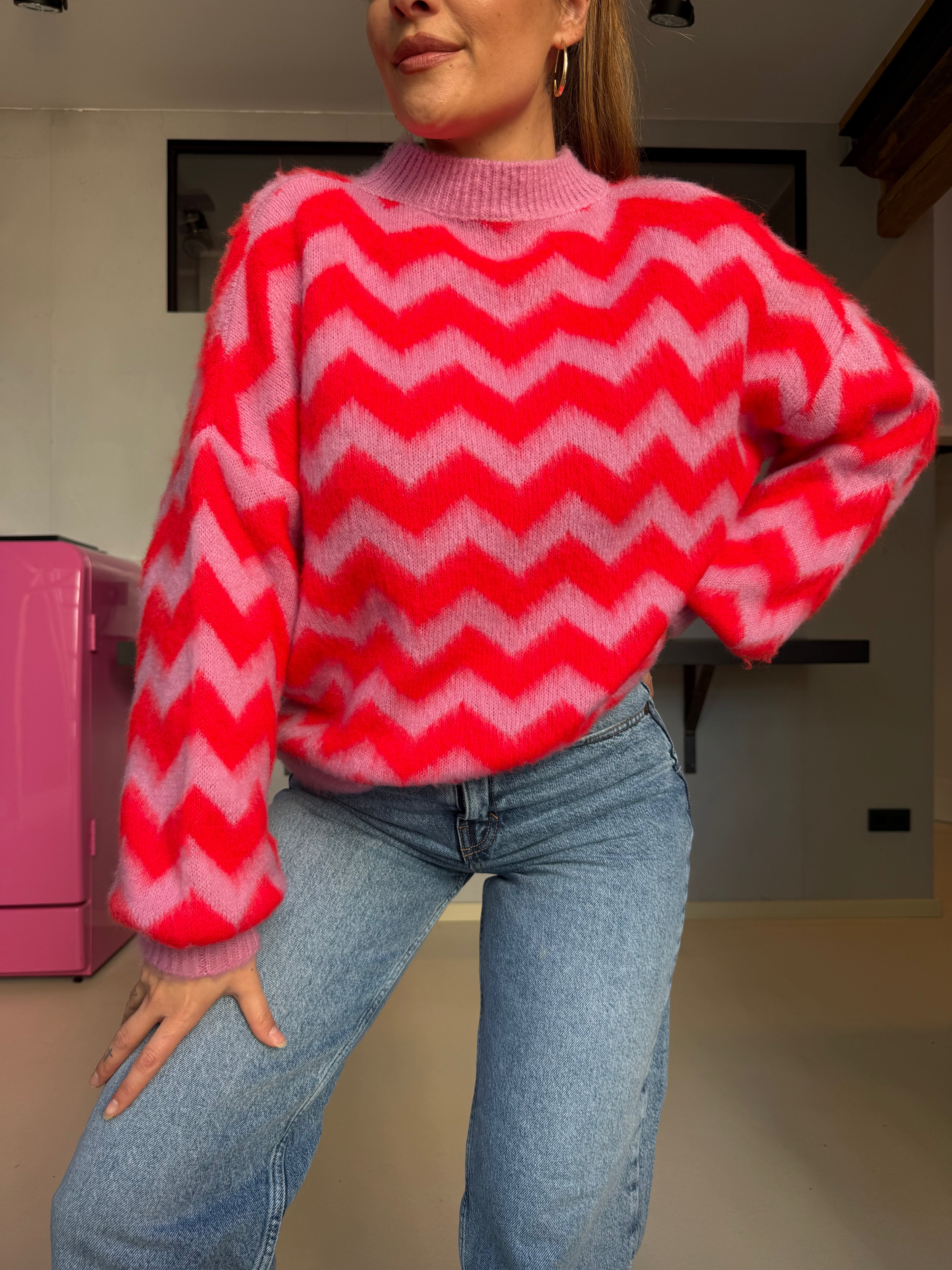 Soft brushed striped Pullover