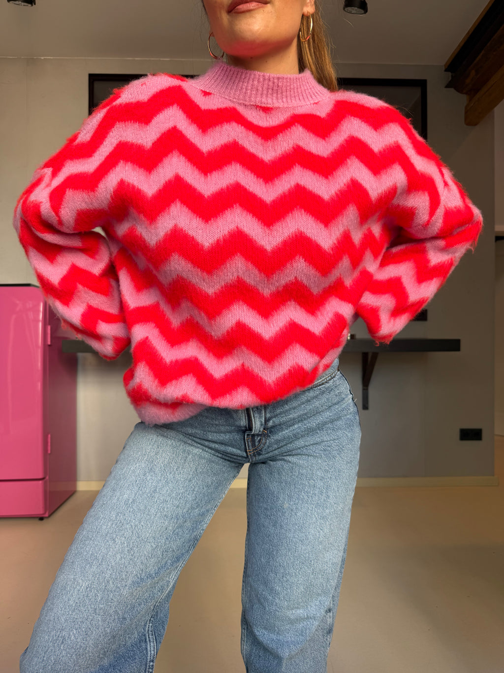 Soft brushed striped Pullover